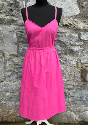 80s pink wrap dress uk 10-12