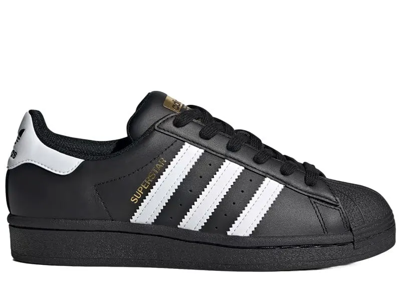 adidas Superstar Core Black Cloud White Gold (GS)