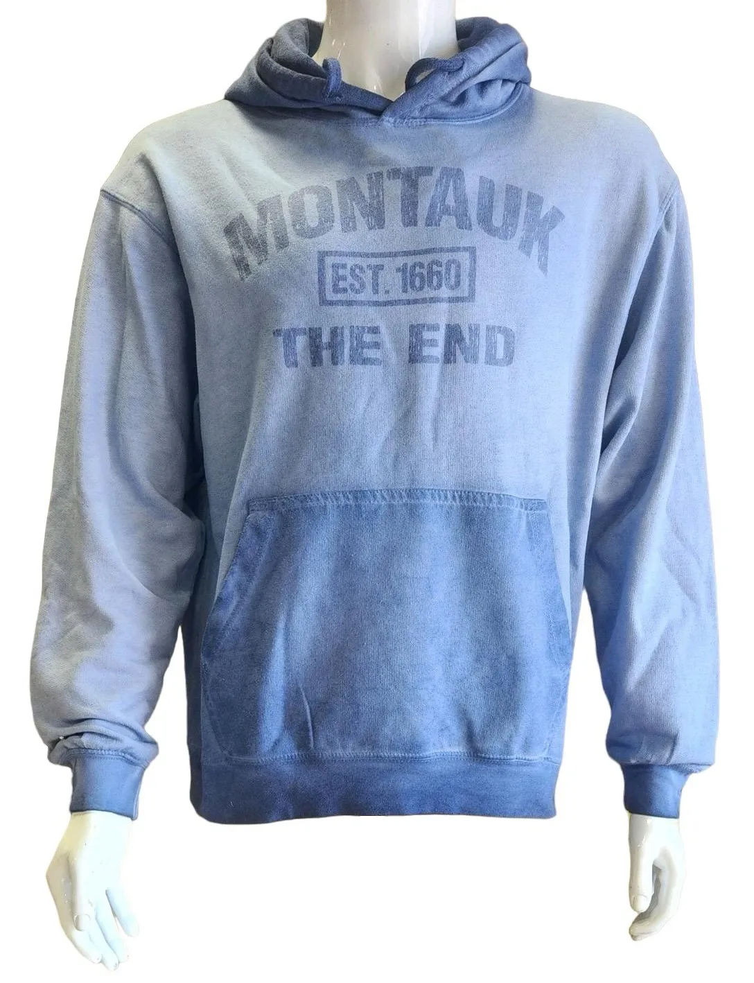 Adult Unisex Two-Tone Montauk The End Est. 1660 Hooded Pullover