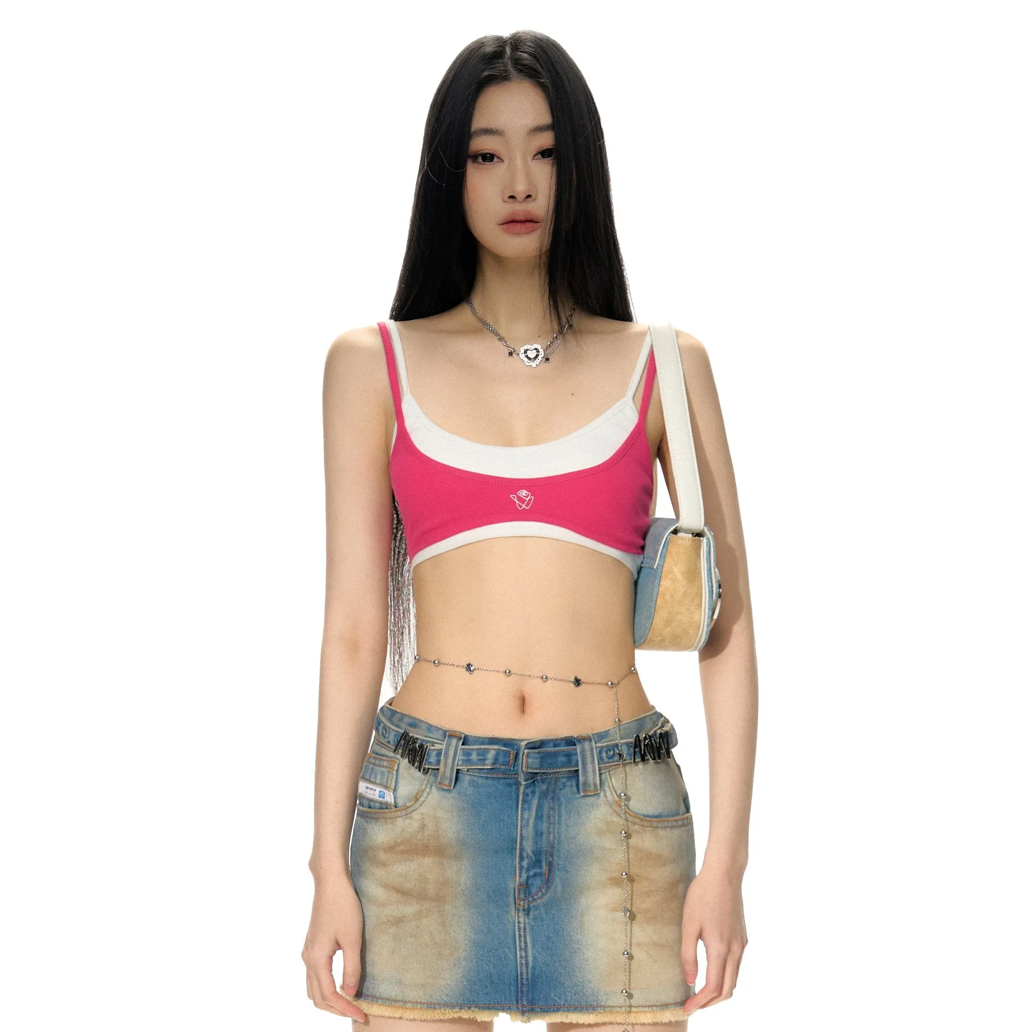 Annotation Tank Top Pink-