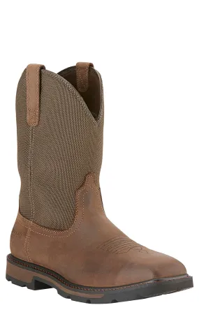 Ariat Men's Groundbreaker Brown Waterproof Square Steel Toe Work Boot