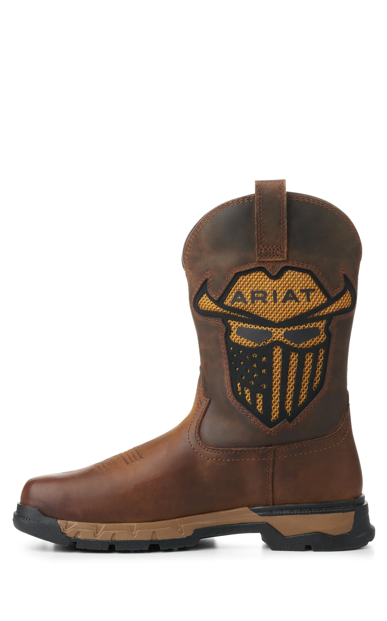 Ariat Men's Rebar Flex Cognac with Incognito Skull VentTEK Work Boot