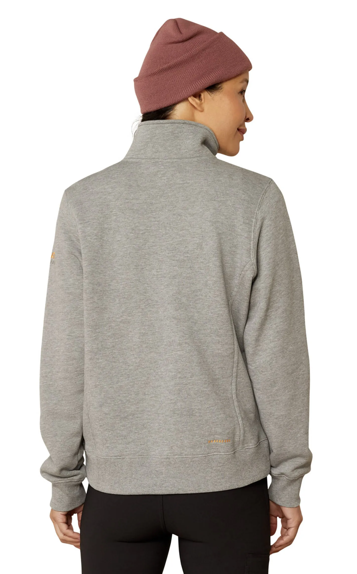 Ariat Rebar Women's Grey Funnel Neck 1/2 Zip Work Pullover