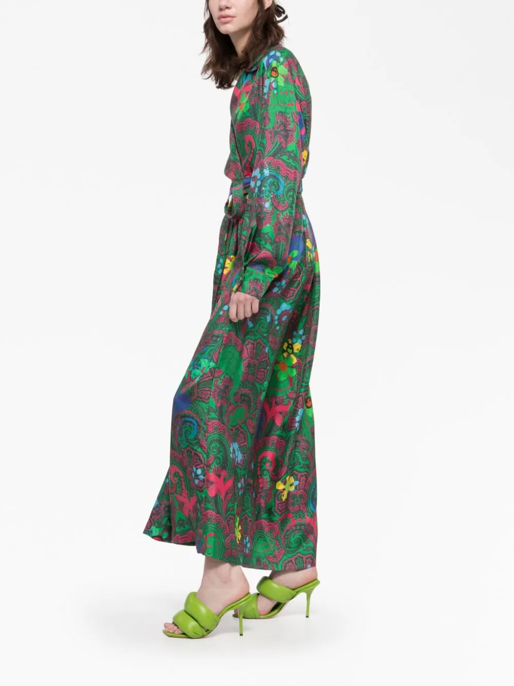 Az Factory Pre    Az Factory Pre Paisley Print Long Wrap Dress