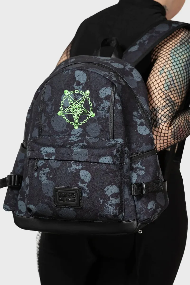 backpack (bag) KILLSTAR - Tzompantli - Black - KSRA007527  -  Metal-shop