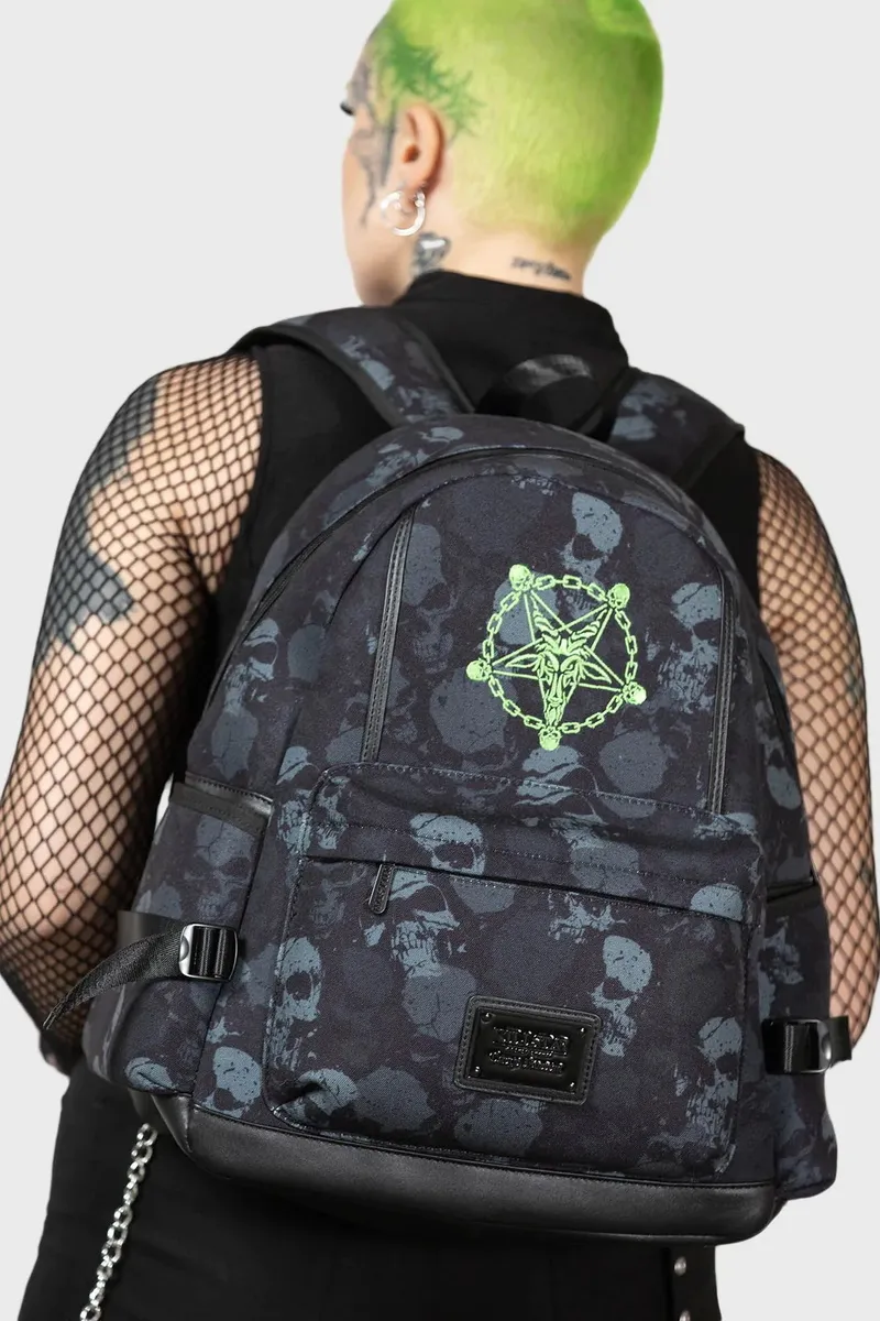 backpack (bag) KILLSTAR - Tzompantli - Black - KSRA007527  -  Metal-shop