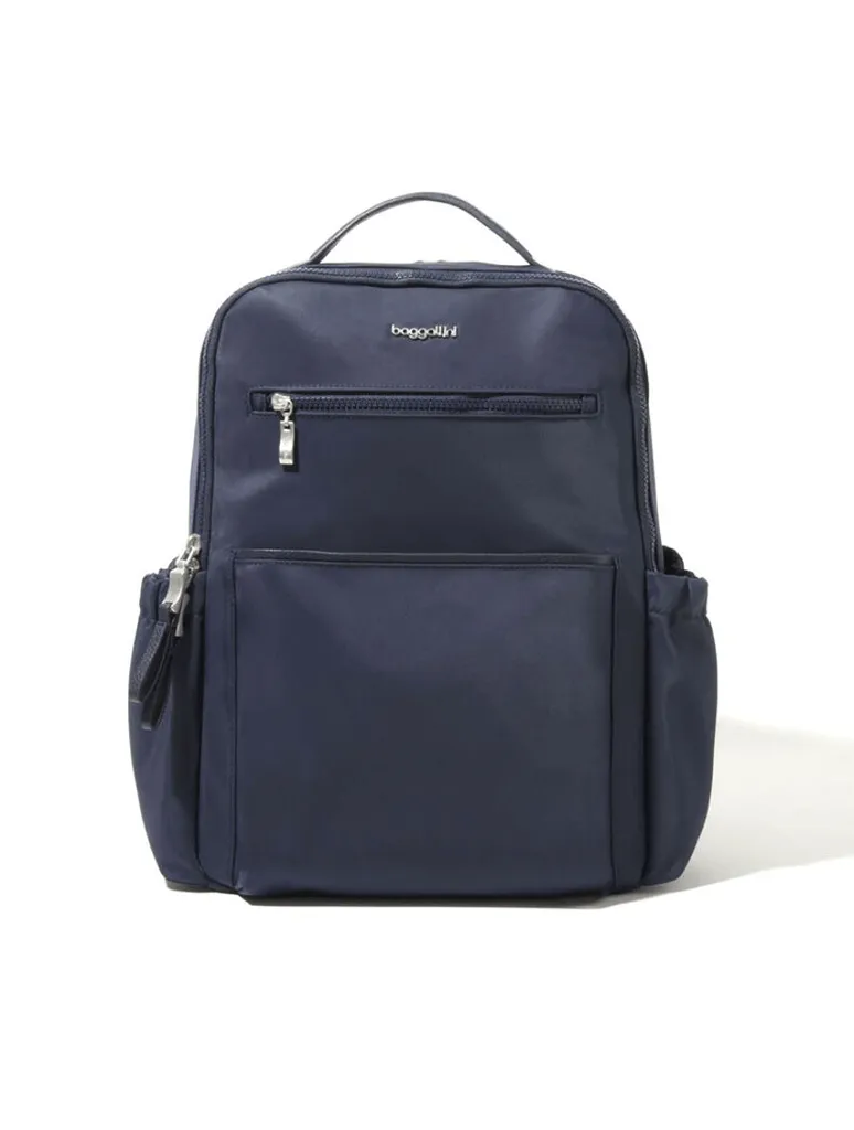 Baggallini Tribeca Expandable Laptop Backpack in French Navy