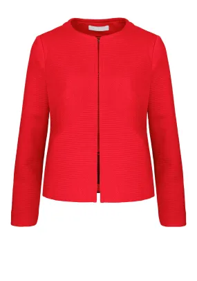 Bianca Talia Ribbed Jacket, Red