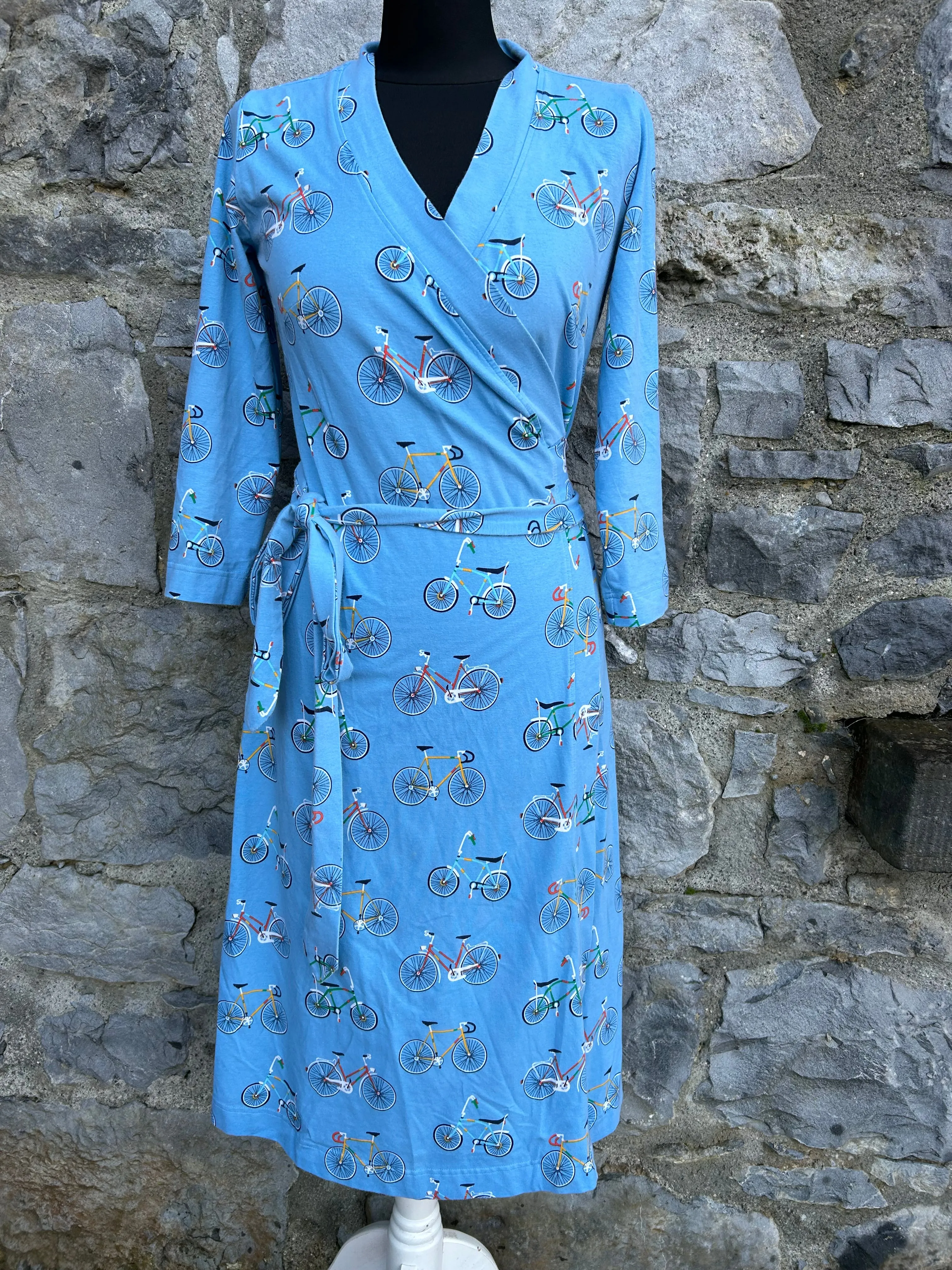 Bicycles blue wrap dress uk 8-10