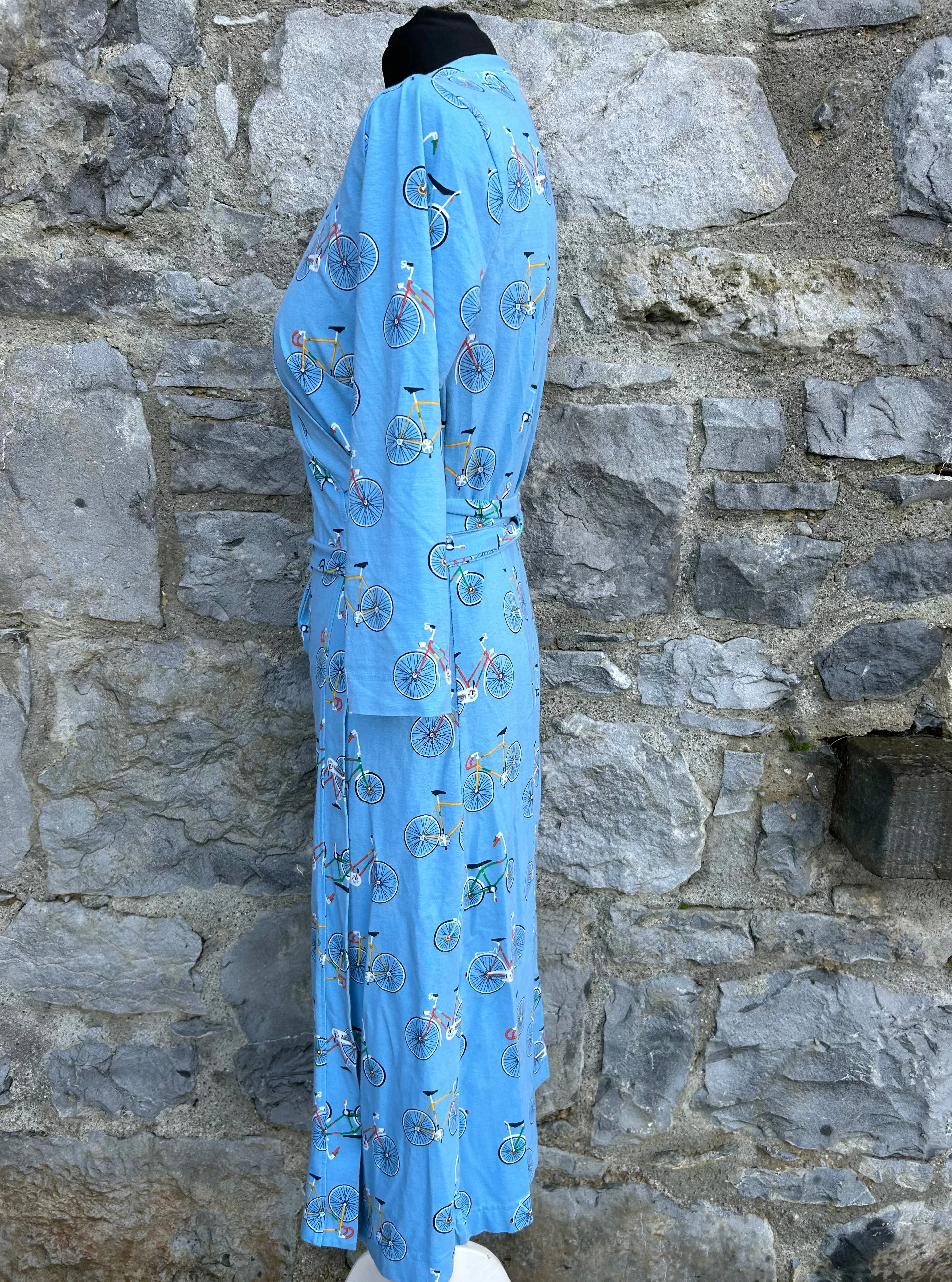 Bicycles blue wrap dress uk 8-10