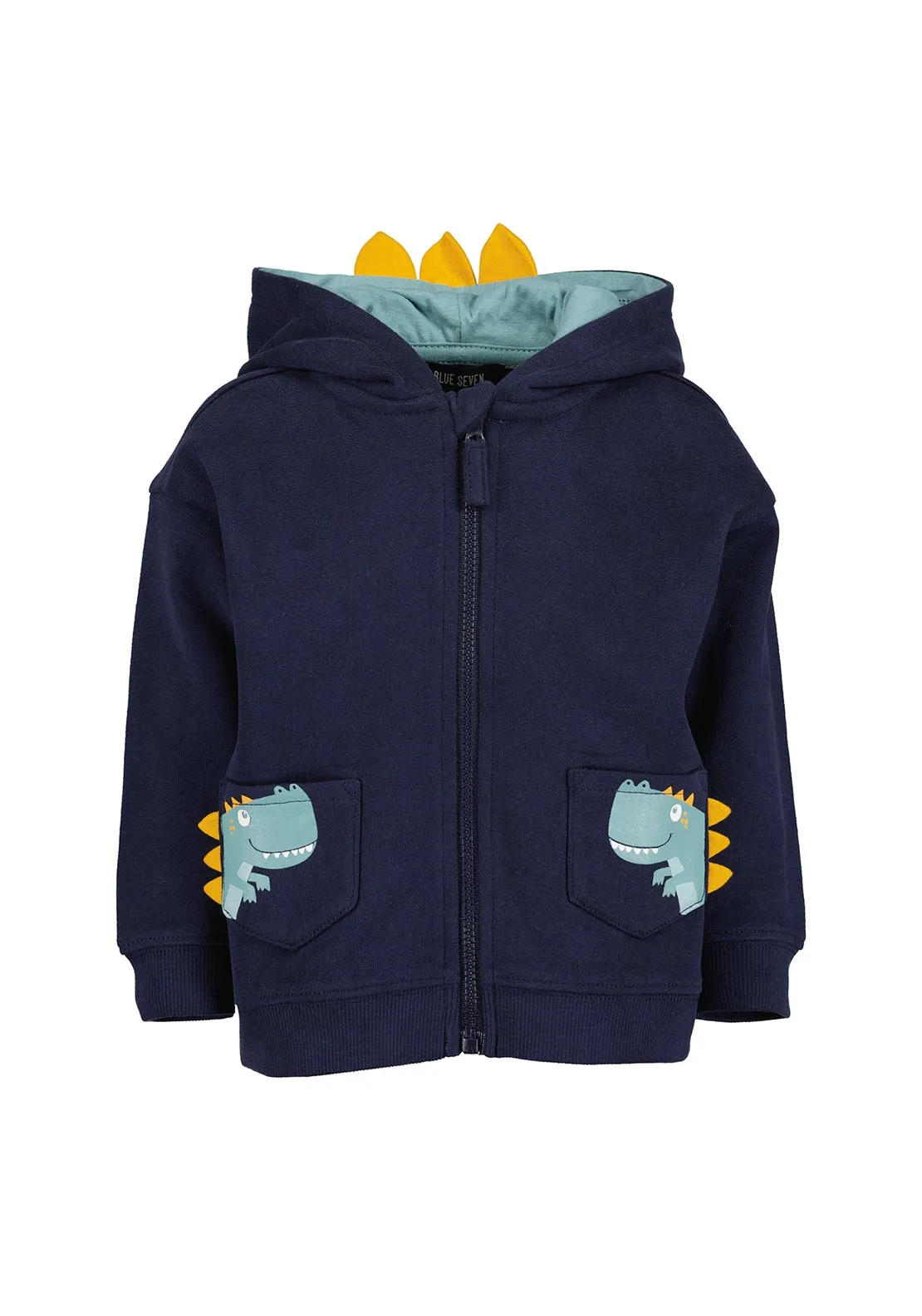 Blue Seven Baby Boy Hooded Zip Jacket, Navy