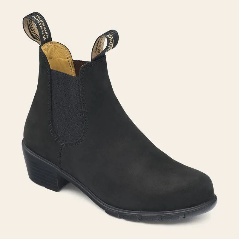 Blundstone 1960 Heeled Chelsea Boot in Black Nubuck