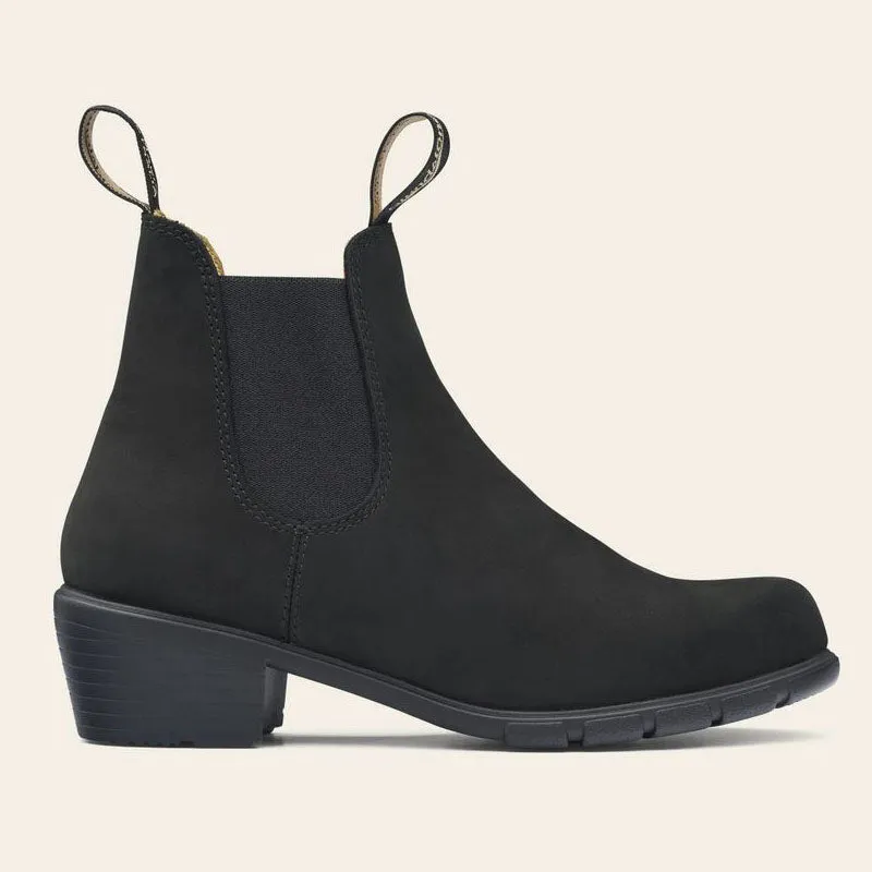 Blundstone 1960 Heeled Chelsea Boot in Black Nubuck