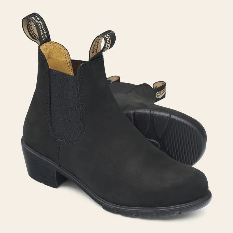 Blundstone 1960 Heeled Chelsea Boot in Black Nubuck