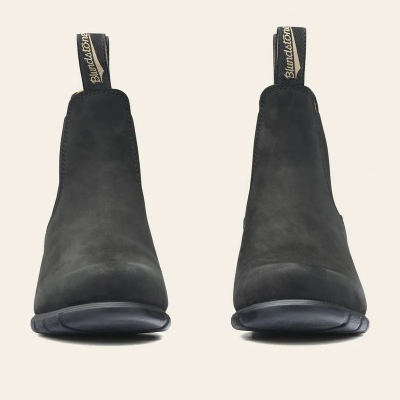 Blundstone 1960 Heeled Chelsea Boot in Black Nubuck