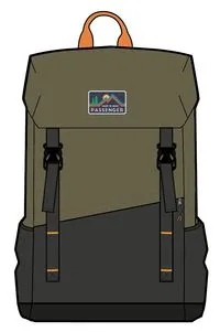 Boondocker 18L Recycled Polyester Backpack - Black/Khaki