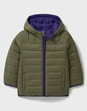 Boy's Reversible Lightweight Lowther Jacket in Navy and Khaki from Crew Clothing Company