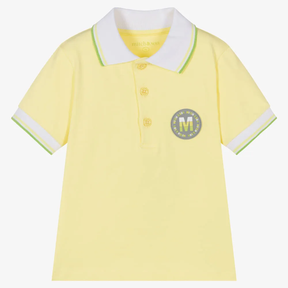 Boys Yellow Cotton Polo Shirt