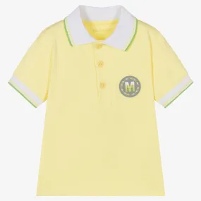 Boys Yellow Cotton Polo Shirt