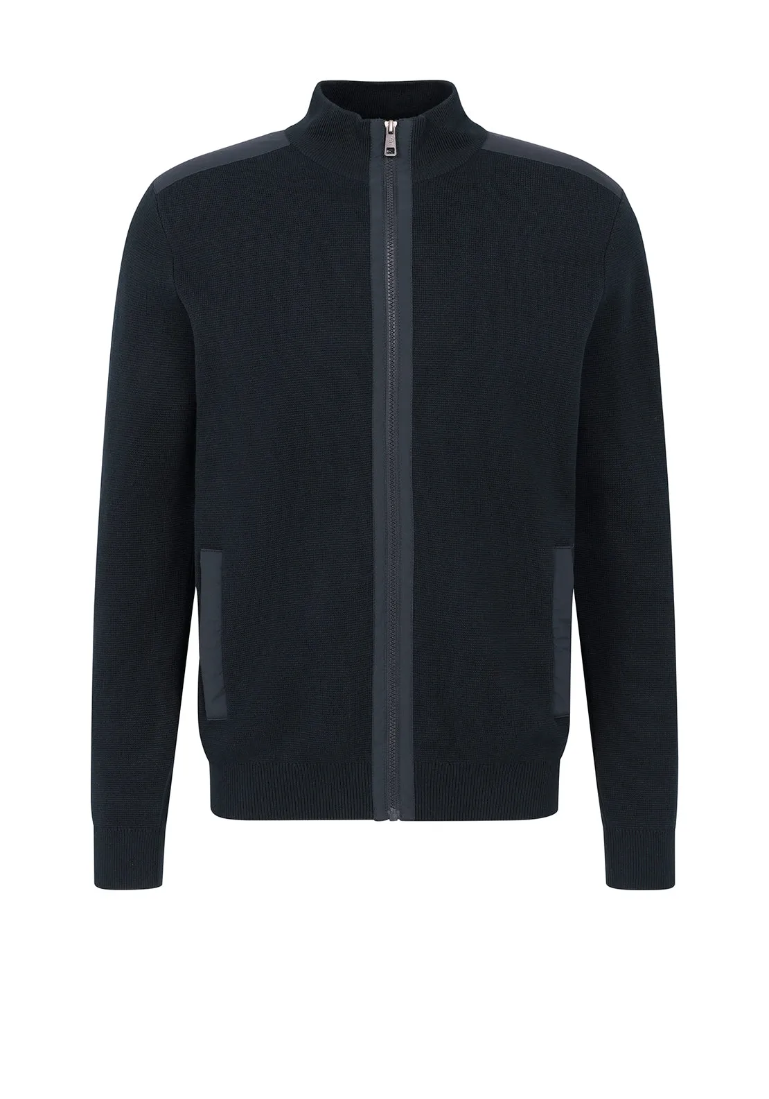 Bugatti Full Zip Knit Jacket, Navy