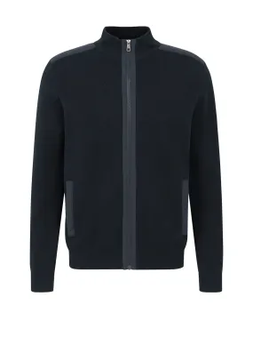 Bugatti Full Zip Knit Jacket, Navy