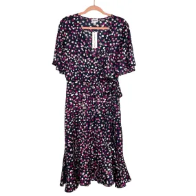 Caralyn Mirand The Drop Pink Dot Print Faux Wrap Dress NWT- Size L