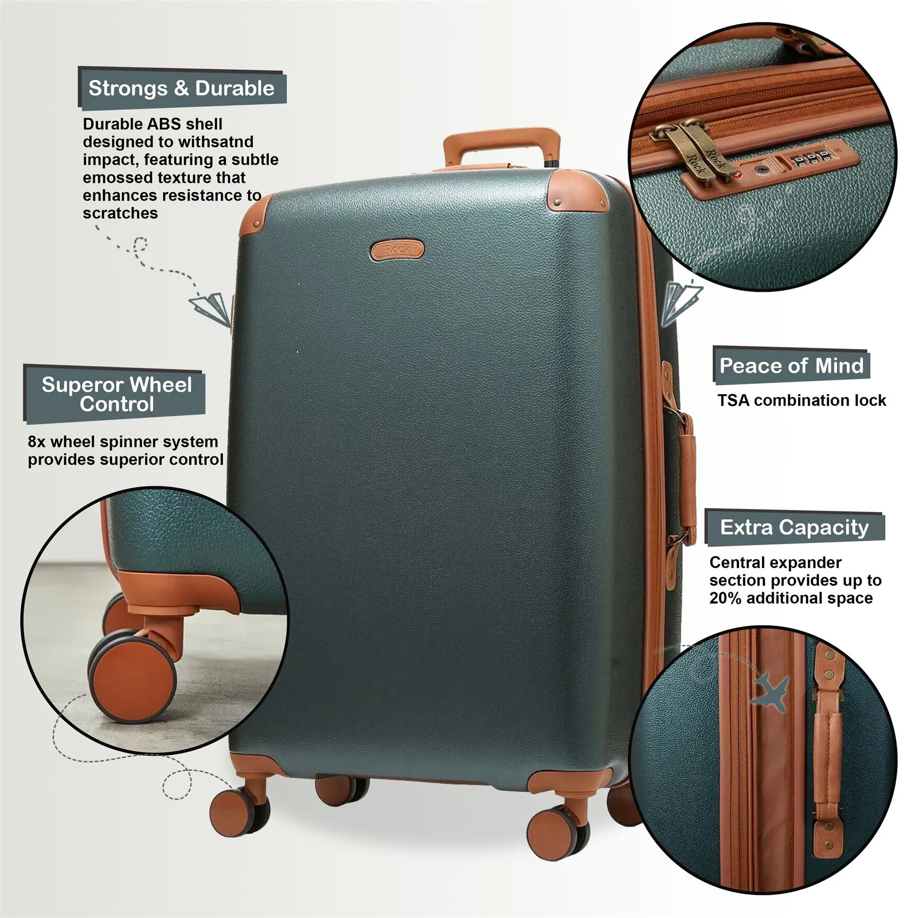 Carnaby Hard Shell Cabin 56 x 37 x 23 cm Suitcase Suitable for Easyjet, Ryanair