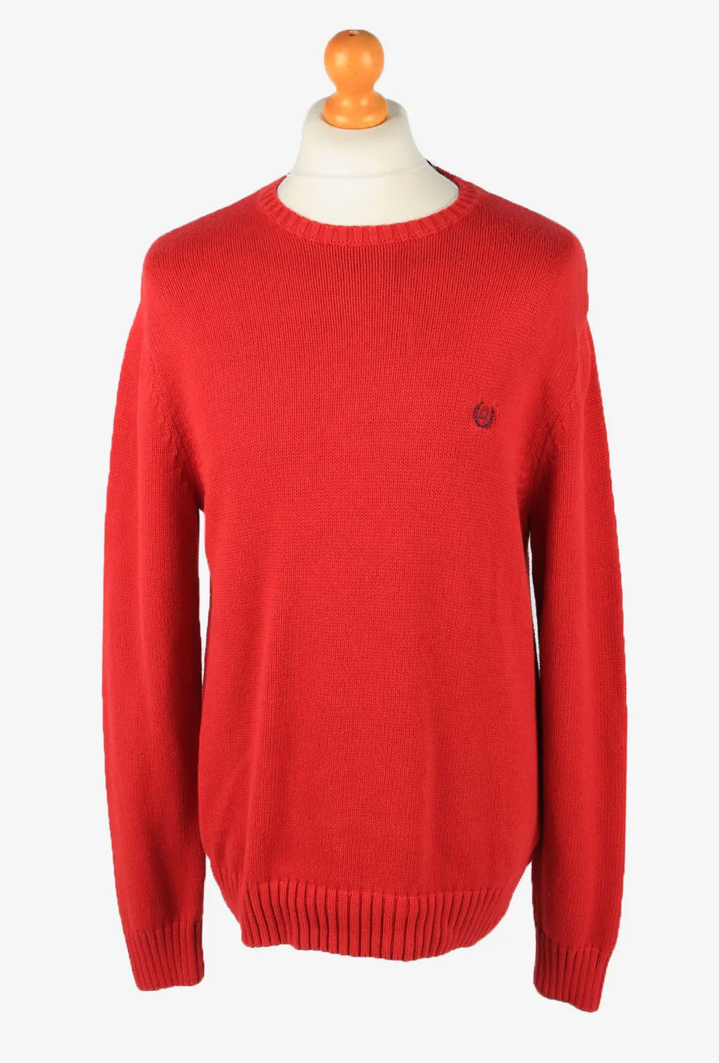 Chaps Crew Neck Jumper Pullover 90s Mens Red L - Pepper Tree London