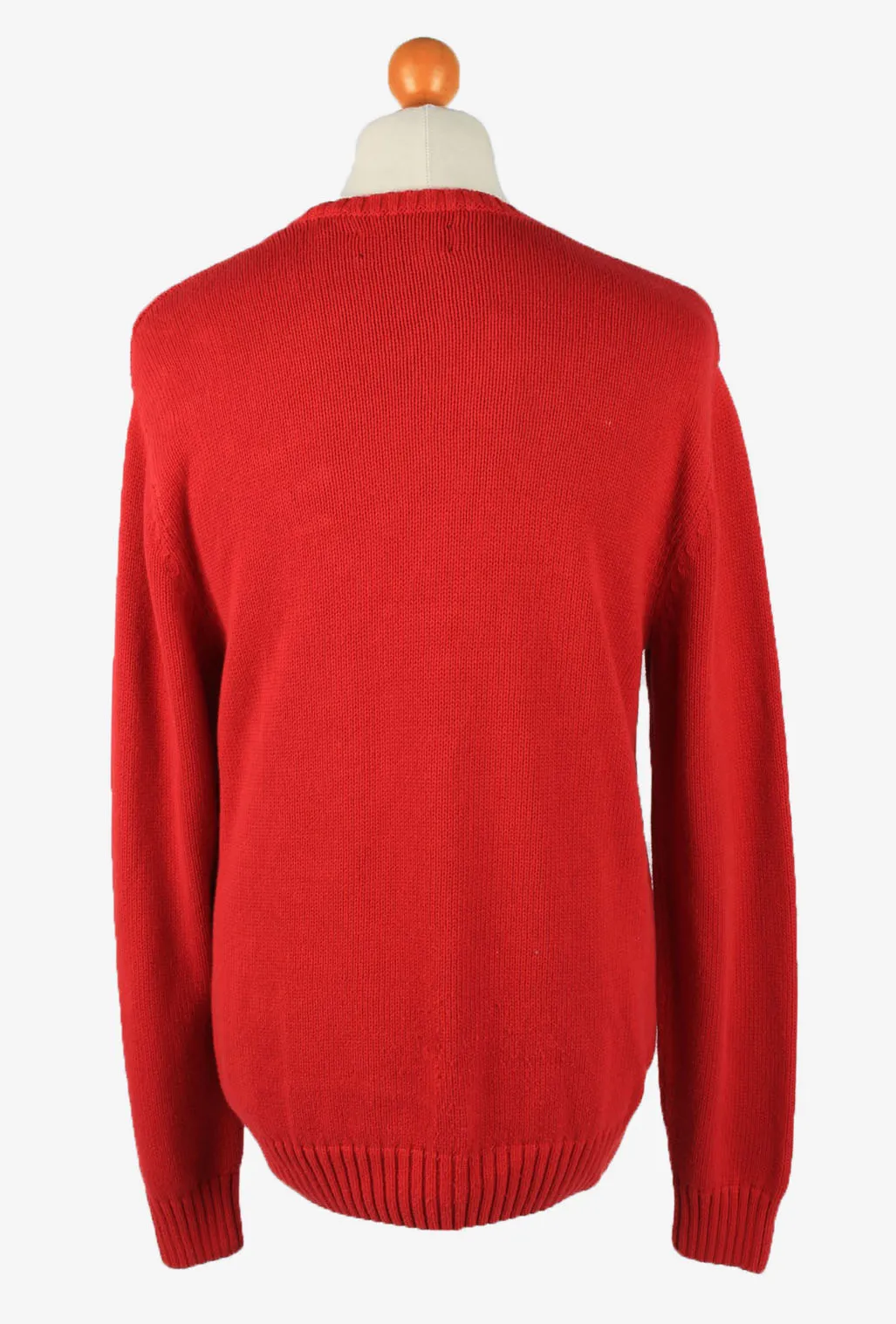 Chaps Crew Neck Jumper Pullover 90s Mens Red L - Pepper Tree London