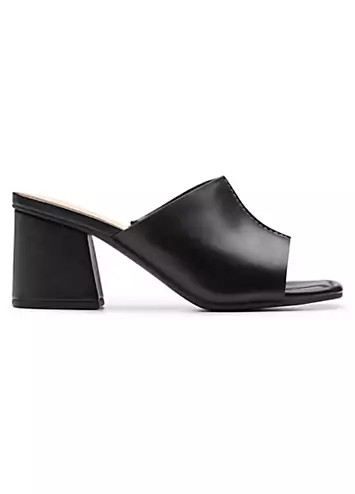 Clarks Black Leather Siara65 Band Sandals | Grattan