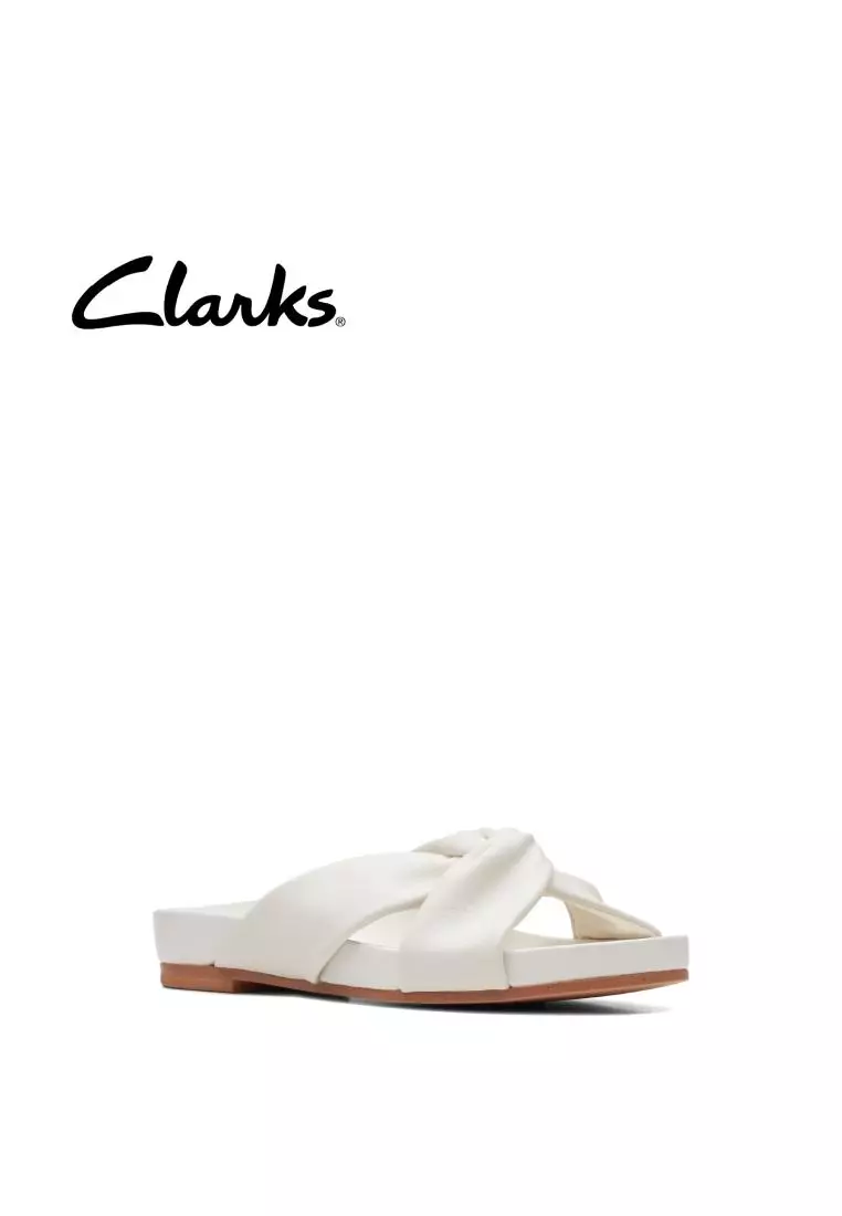 Clarks Clarks Pure Twist White Leather Womens Casual With  Medal Rated Tannery Technology