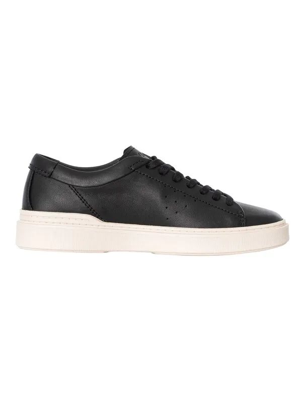 Clarks Craft Swift Leather Trainers - Black