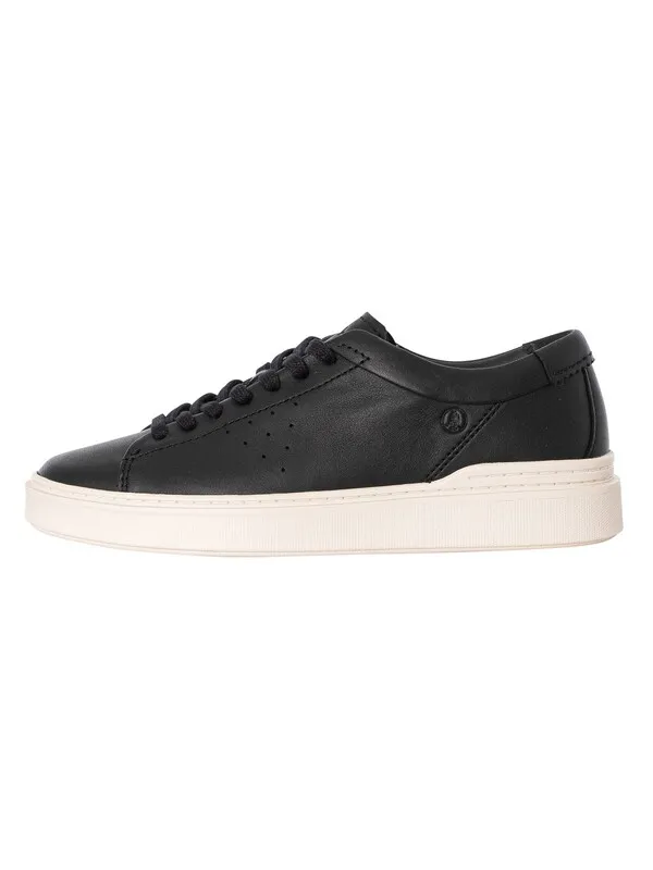 Clarks Craft Swift Leather Trainers - Black