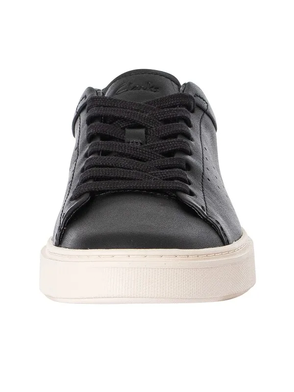 Clarks Craft Swift Leather Trainers - Black