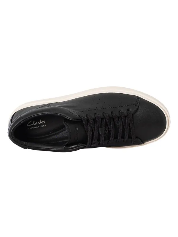 Clarks Craft Swift Leather Trainers - Black