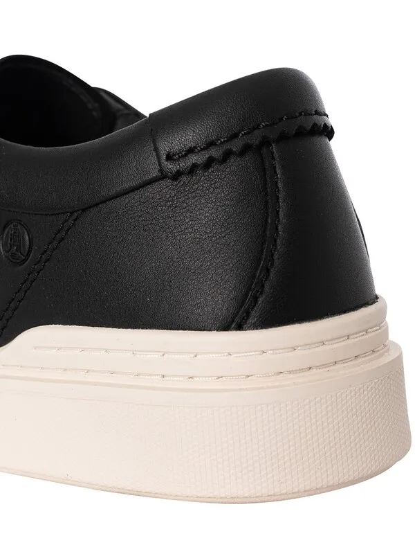 Clarks Craft Swift Leather Trainers - Black