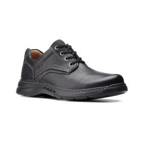 CLARKS MEN'S UN.BRAWLEY PACE BLACK LEATHER CASUAL