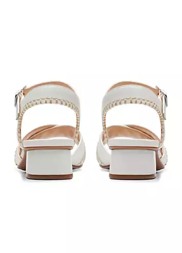 Clarks Off White Leather Serina35 Cross Sandals | Grattan