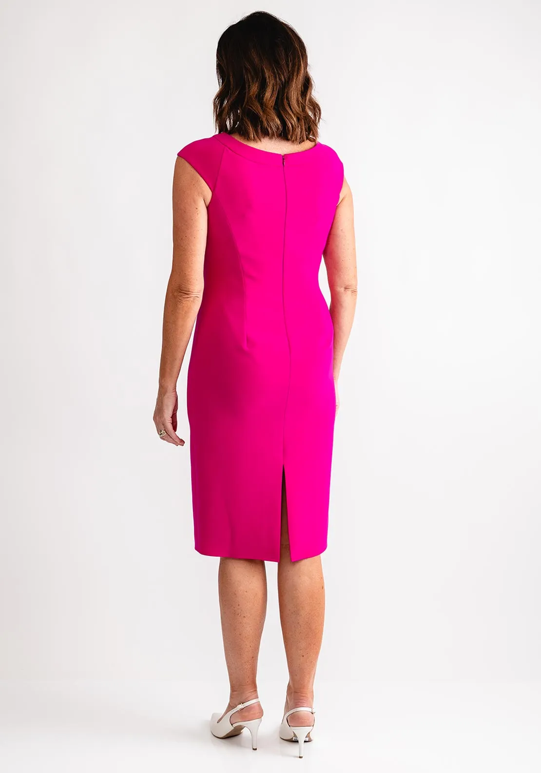 Claudia C Stravin Sky Dress and Jacket, Fuchsia