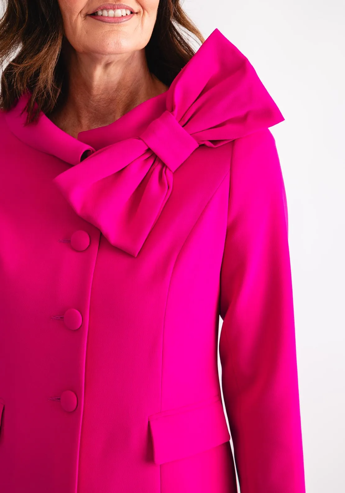 Claudia C Stravin Sky Dress and Jacket, Fuchsia