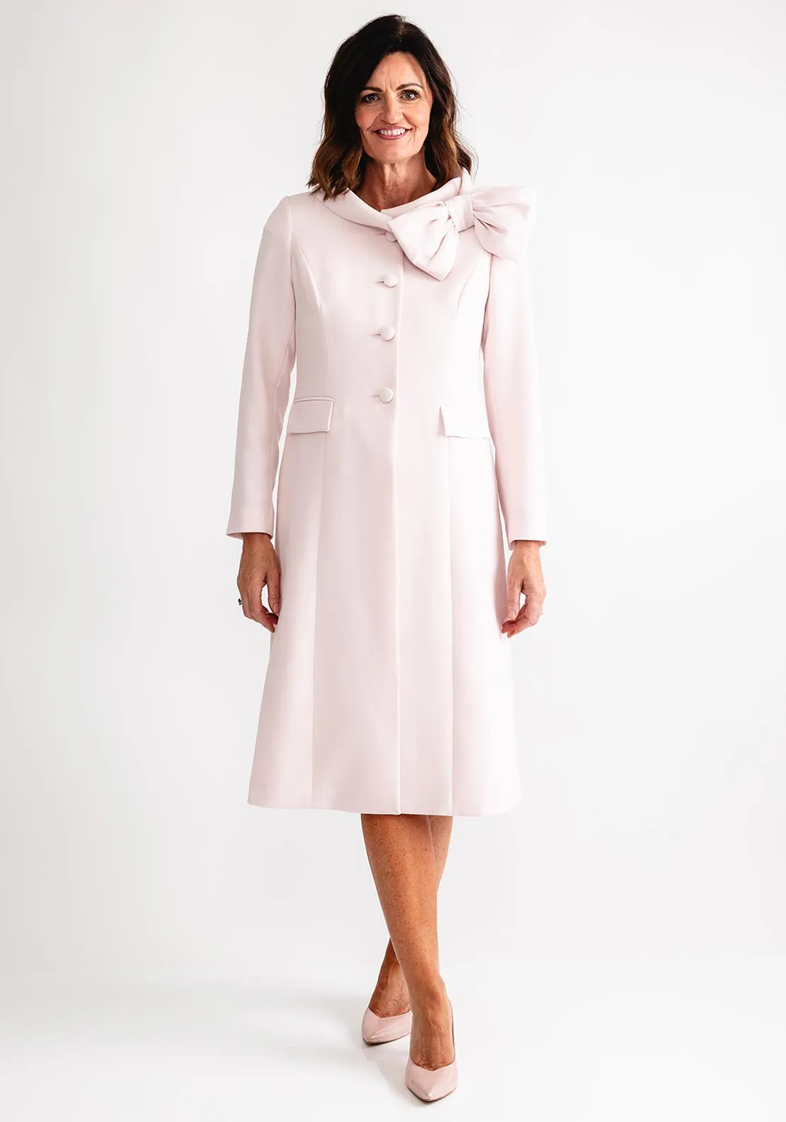 Claudia C Stravin Sky Dress and Jacket, Pink