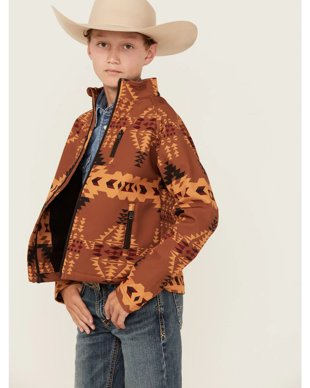 Cody James Boys' Stampede Southwestern Print Softshell Jacket