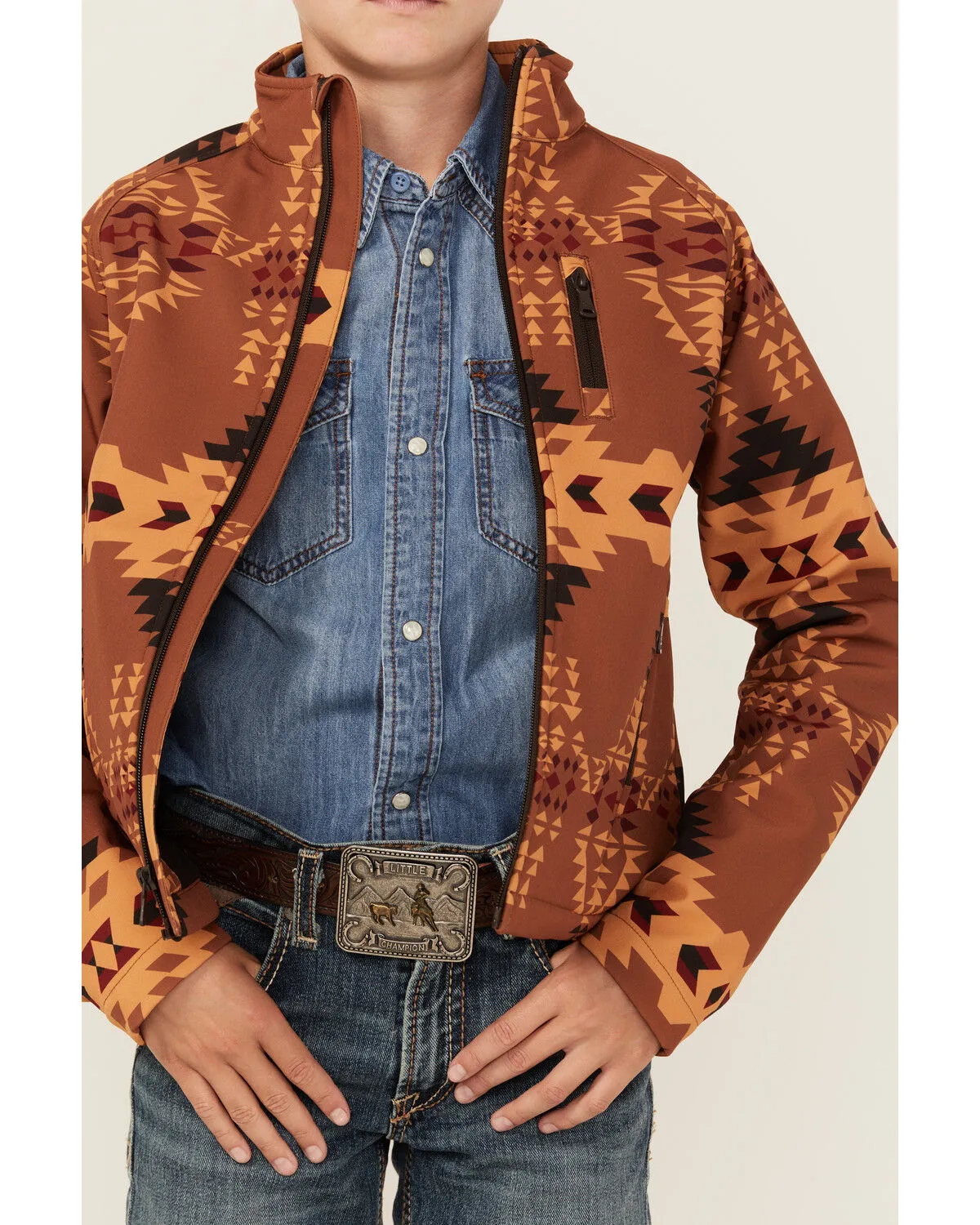 Cody James Boys' Stampede Southwestern Print Softshell Jacket