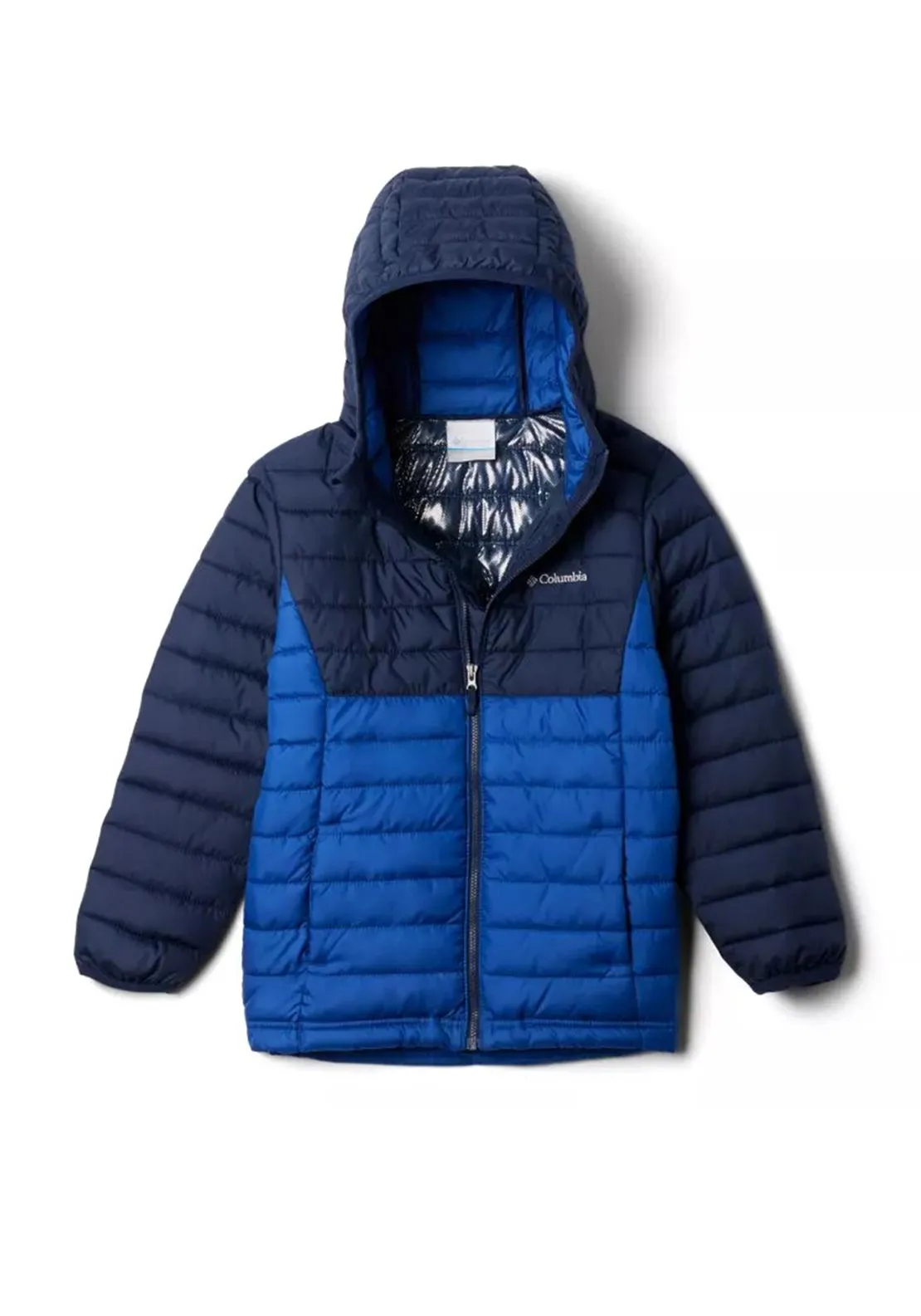 Columbia Boys Powder Lite II Hooded Jacket, Mountain Blue