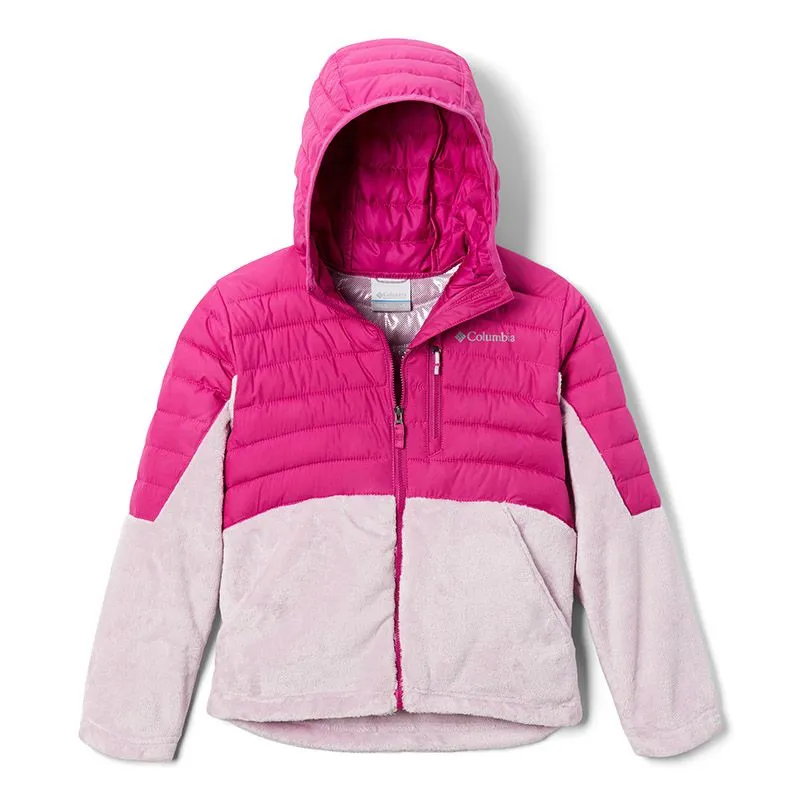 Columbia Kids' Powder Lite™ Novelty Hooded Jacket Wild Fuchsia / Aura