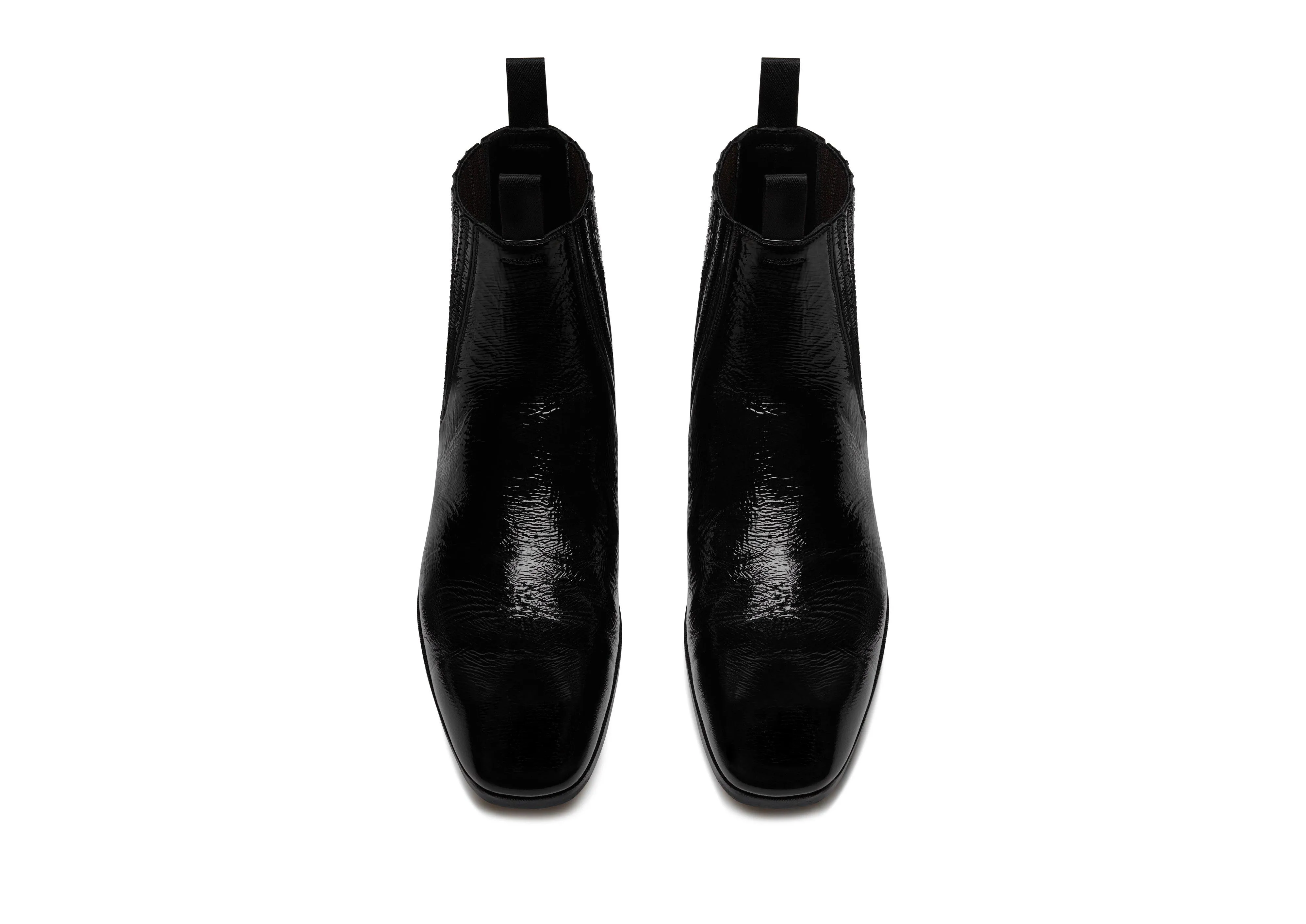 CRACKLED PATENT BAILEY CHELSEA BOOT