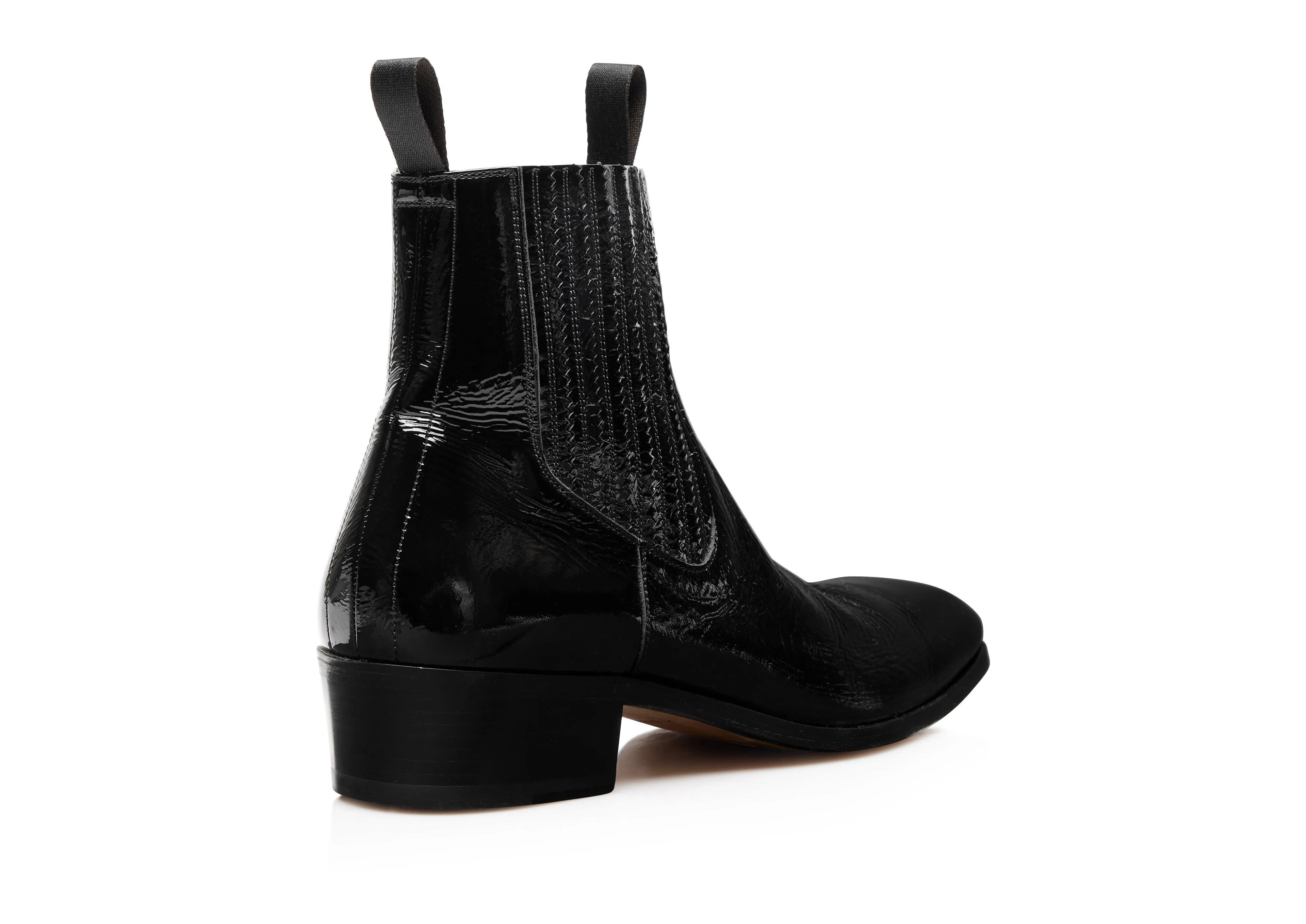 CRACKLED PATENT BAILEY CHELSEA BOOT