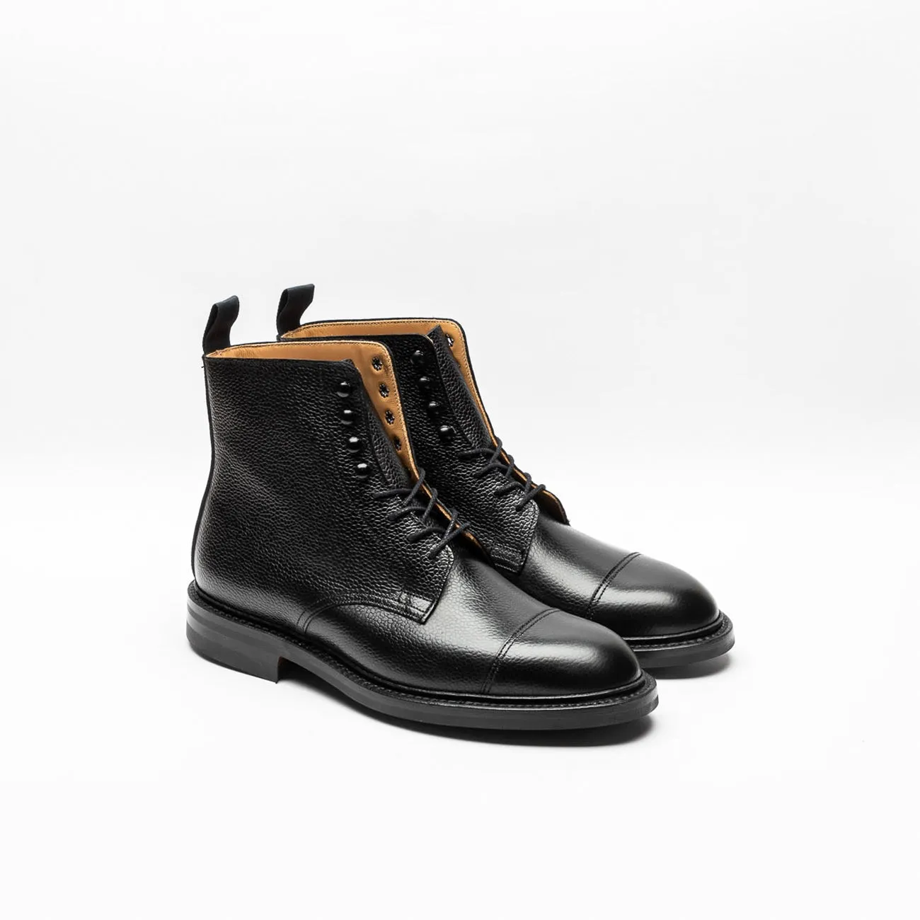 Crockett & Jones Crockett & Jones Coniston 3 derby ankle boot in black textured leather