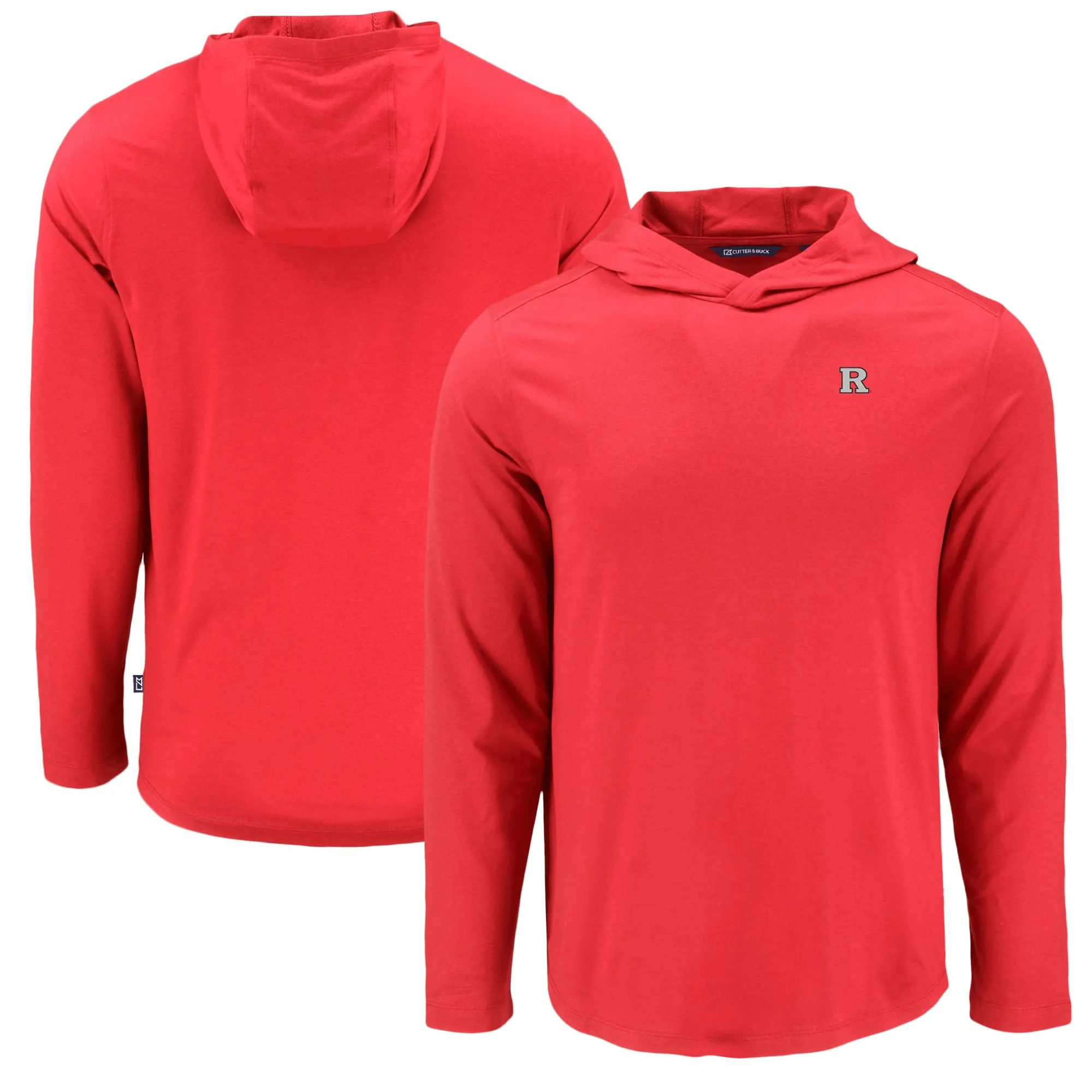 Cutter & Buck Rutgers Scarlet Knights Scarlet Coastline Epic Comfort Eco Recycled Long Sleeve Hoodie T-Shirt