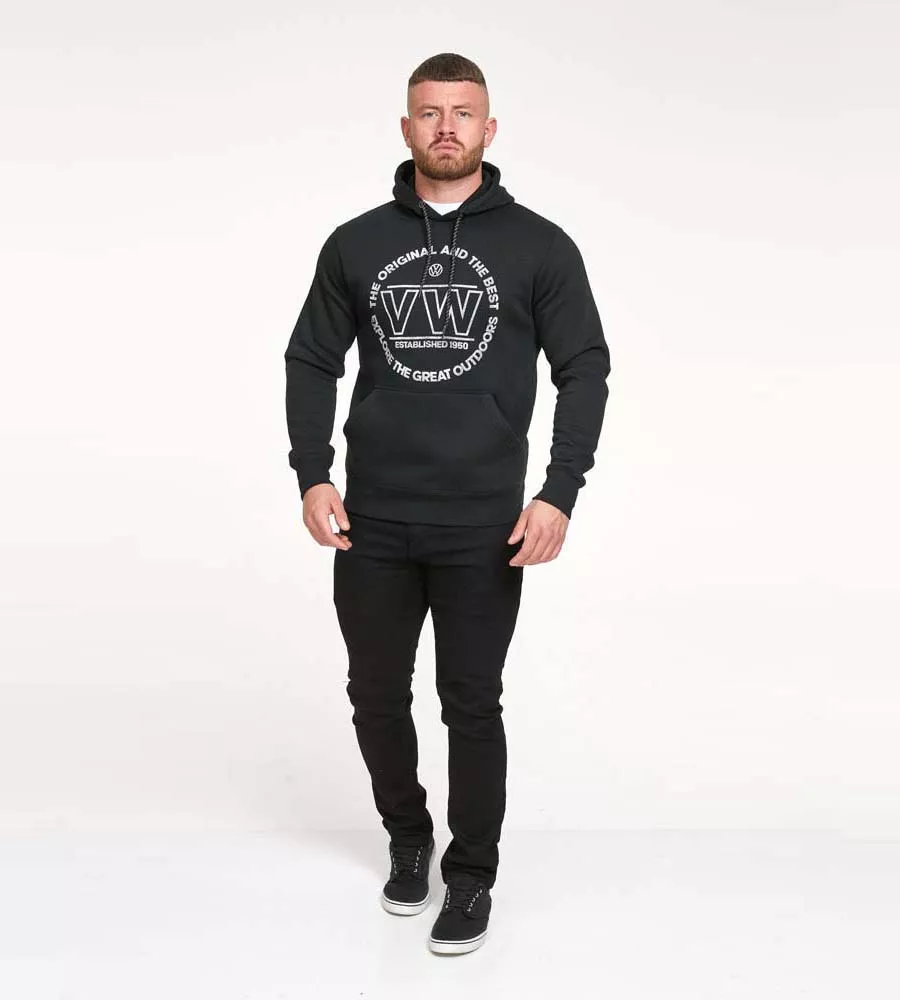 D555 Mens Official Volkswagen Printed Hoodie (BOURTON)